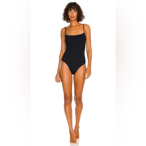 Hunza G Other - Hunza G Pamela Black One Piece Swimsuit Classic Timeless Crinkle Noir
